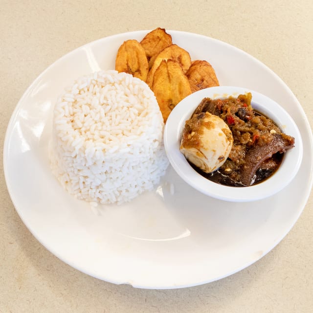 White Rice and Ayamashe.